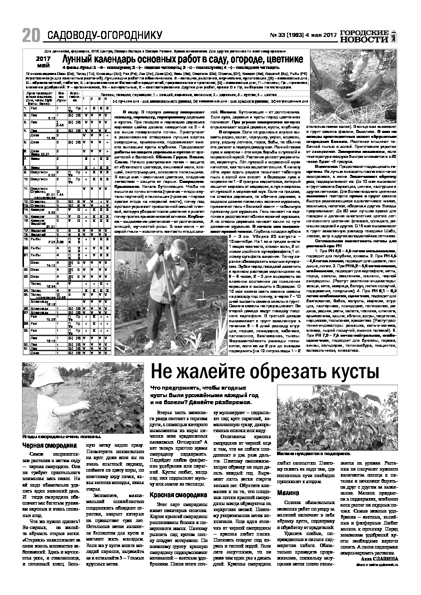 Выпуск газеты № 33 (1993) от 04.05.2017, страница 20.