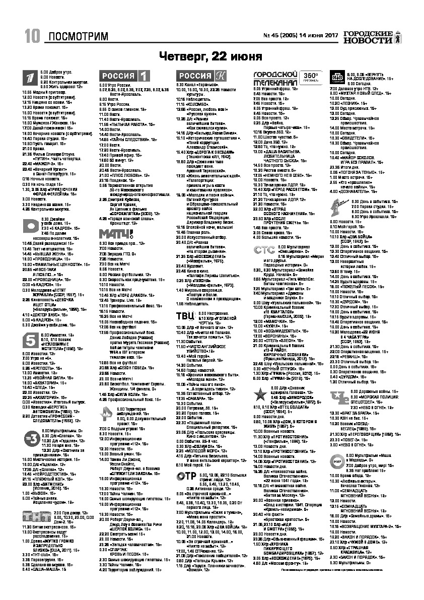 Выпуск газеты № 45 (2005) от 14.06.2017, страница 10.