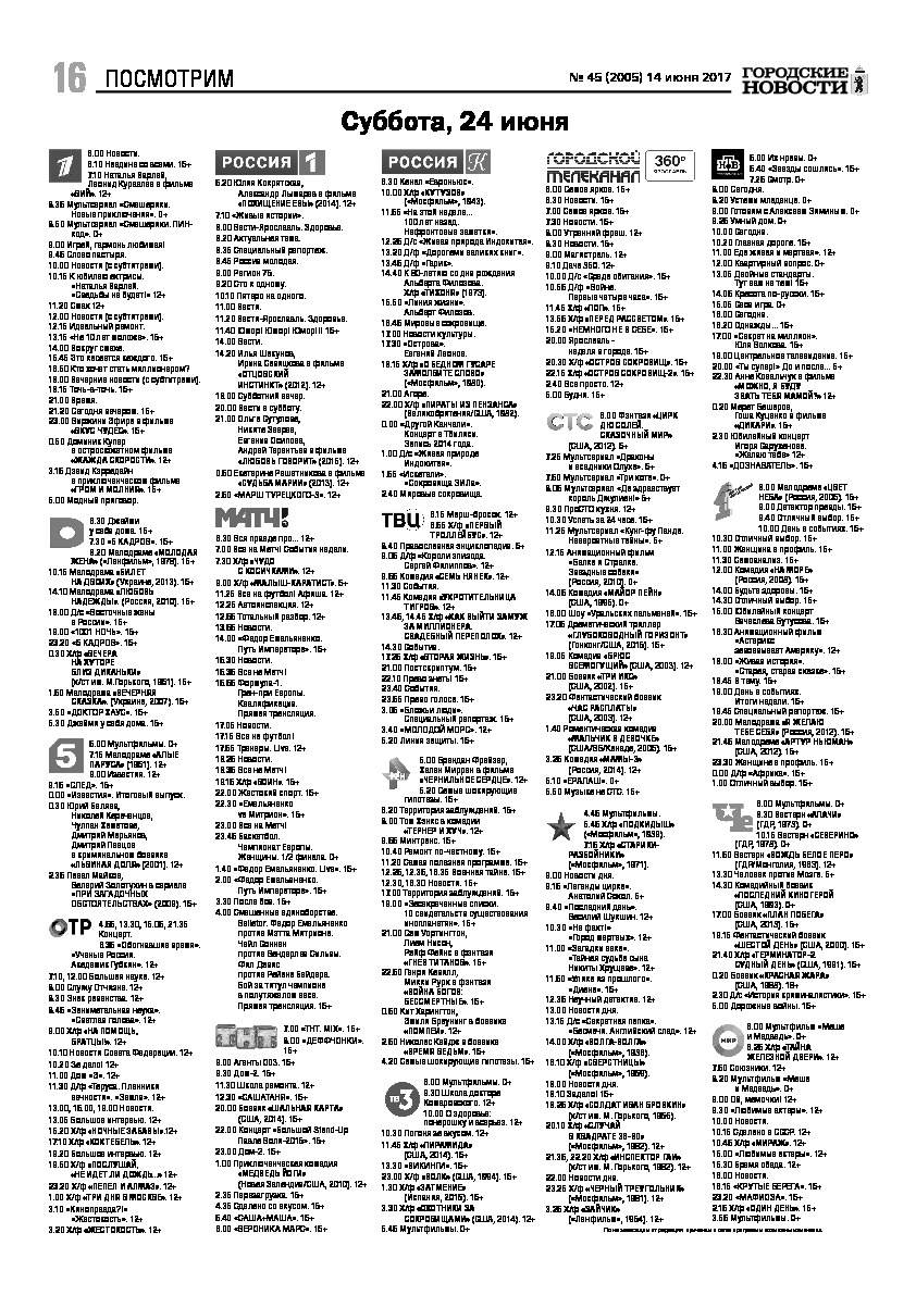 Выпуск газеты № 45 (2005) от 14.06.2017, страница 16.
