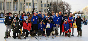 В Ярославле играли в хоккей в валенках