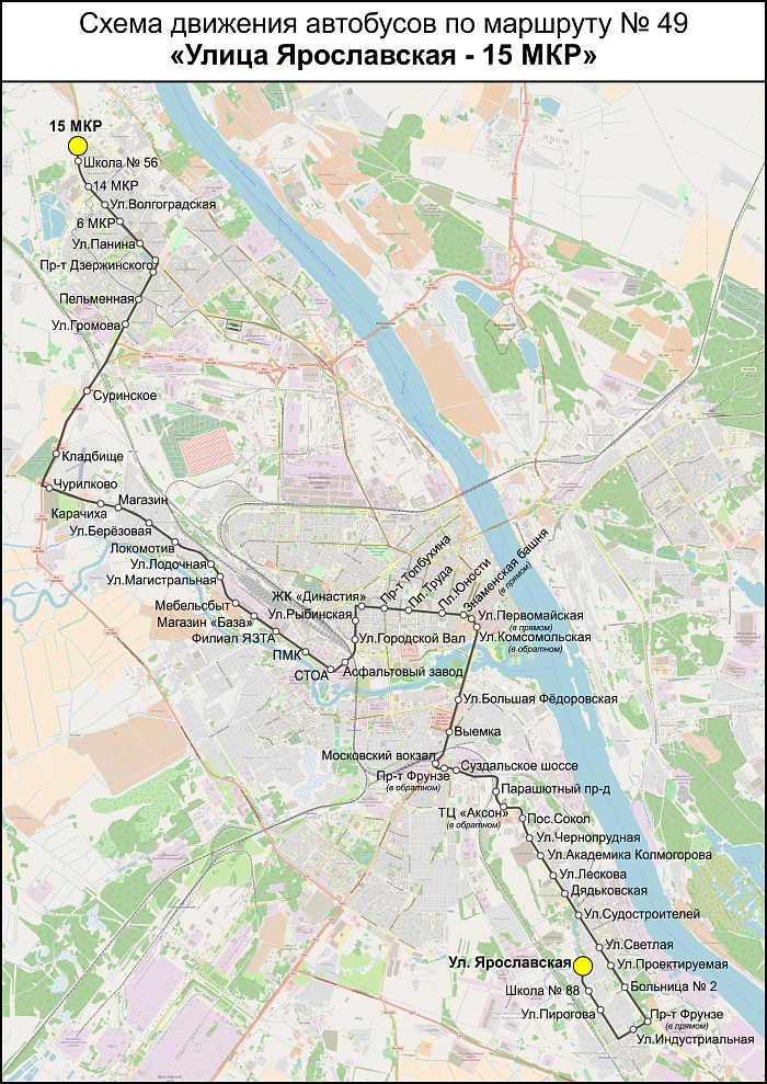 Автобусные маршруты ярославля схема