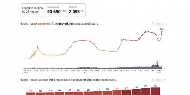 Коронавирус в Ярославской области: новый рекорд заболеваемости есть